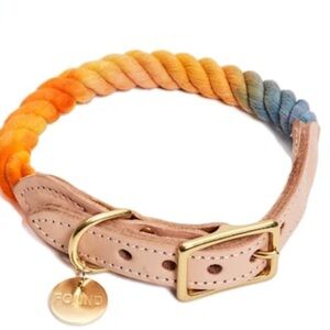 NWT Found My Animal Rope Leather Collar S & M